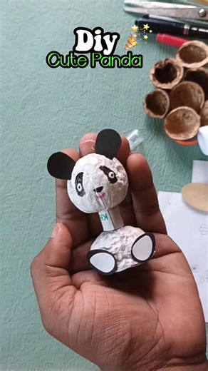 Waste Walnut Shell Craft Idea//Diy Walnut Shell Panda/#diy/#craft/#panda /#homedecor