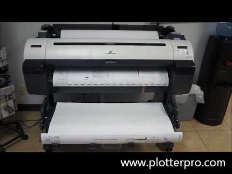 Canon ImagePrograf IPF760 wide format printer plotter stacker demo from Professional Plotter