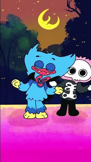 Cute Huggy Wuggy & Kissy Happy Halloween