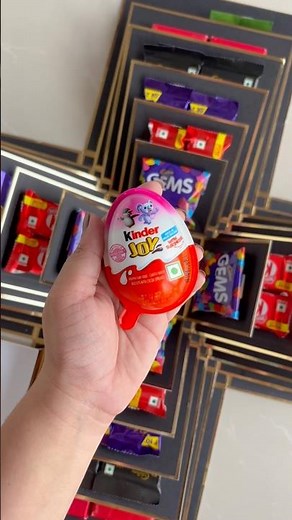 6 layer chocolate explosion box 😍 Surprise anniversary gift idea #kinderjoy