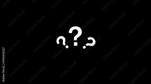 question mark animation pop up question mark flat and alpha looping 4k question mark confused dizzy