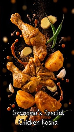 Authentic Bengali Chicken Kosha | Kolkata Style Sunday Special #shorts#chickenkosha #kolkatastyle