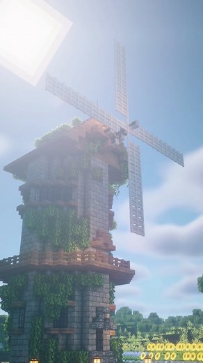 Windmill in a Flower Field - Cottagecore Minecraft Build