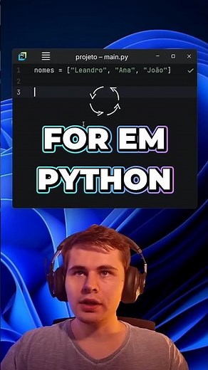 Aprenda o comando FOR no Python em 1 minuto!
