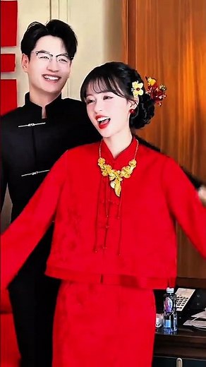 Elegant Chinese Wedding Moment ❤️ Red Bridal Beauty & Joyful Couple Vibes