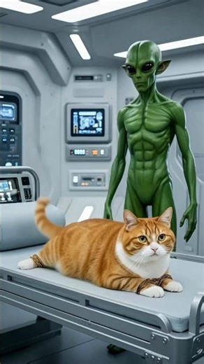 Funny Cat Abducted by Alien Cat Use Secret Weapon #cats #catshorts #funny