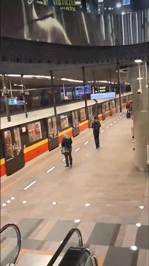 Warsaw Metro Public Transport #SubwayTrain #TravelPoland #WarsawTrainRide #ytshorts