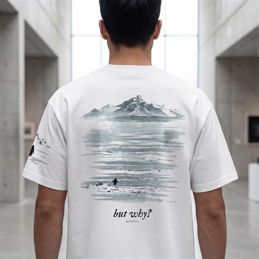 Philosophical Nihilist Penguin Shirt - but Why Quote Tee - Werner Herzog Pinguin - Minimalist Streetwear - Existential Dread Aesthetic - Etsy