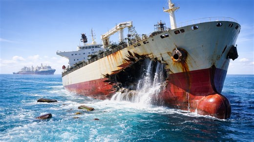 Why this ship did not sink after a high speed collision, damage stability explained