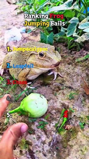 🐸 Ranking Frog Jumping Fails 😂💦 || #frogs #funnyanimals #ranking