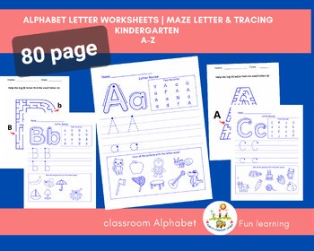 Alphabet Mega Bundle: Letter Recognition, Sounds, Tracing & Maze Activities