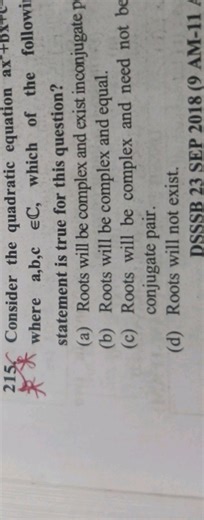 Consider the quadratic equation ax² + bx + c = 0, where a, b, c... | Filo