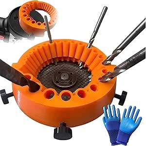 Drill Bit Sharpener for All Bits Power Drill Bit Grinding Attachment Handheld Angle Grinder Drill Bit Sharpener for 2-13mm Drill Bits, Compatible with 125mm Grinder (1pcs)