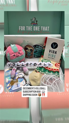 VidaVibe Volleyball Apparel on Instagram: "📦‼️🏐🔜 December’s subscription box is heading out the door!! Have you joined the club?? The monthly Volleyball Vibe Box keeps players in the game all year round, delivering fun and unique volley-inspired gifts every 30 days!! Items we send out change every time, and include: 👚 A shirt every other month 🔑 Keychains 🏐 A mini plushie 💕 Stickers 💍 Fashion Jewelry 💪🏼 Court Must-Haves ✨ And Much More!! IT’S A VIBE!! 🥰☀️✌🏼 And if you’ve read down th