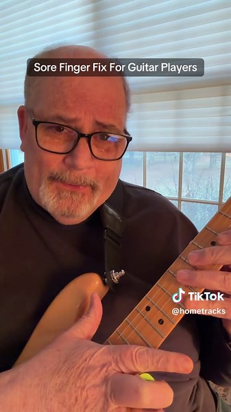 Sore Finger Fix For Guitar Players. A few tips on how to help sore fingers that beginners sometimes experience. #guitar #guitarlesson #guitarlessons #sorefingers