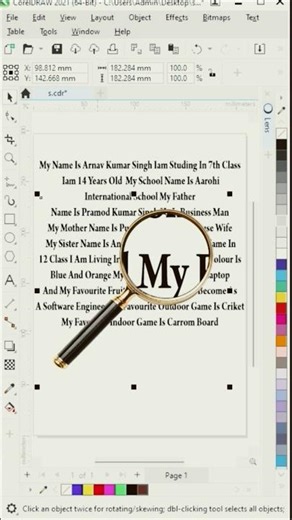 how to make magnifying glass in CorelDRAW #coreldraw #shorts #viral #youtube #ytshorts