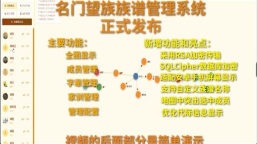 名门望族族谱管理系统
