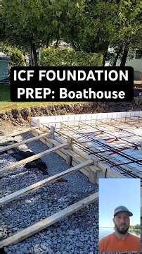 ICF FOUNDATION PREP:Boathouse | #icf #customhomes #constructiontips #ontario #constructionlife #diy