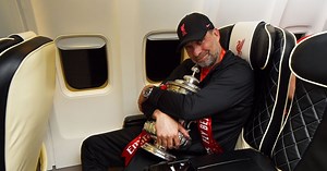 10 behind the scenes photos as Liverpool squad celebrate on plane after FA Cup