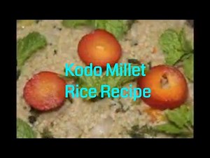 how to making kodo millet rice recipe in telugu