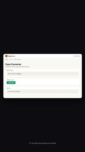 Case Converter — Free Online Tool | TinyTool.cc