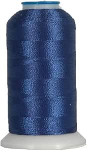 Threadart Rayon Machine Embroidery Thread - No. 250 - Blue - 1000M - Strong & Luxurious