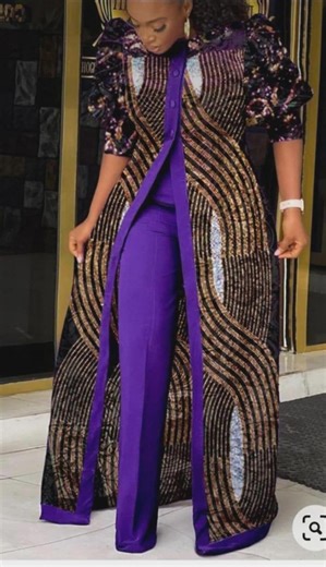 African Ankara Print Kimono Jacket Outfit: Handmade High Waste Pants Set - Etsy