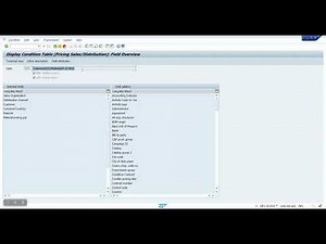 SAP Pricing, Field catalog, Cond. table, Access sequence, Cond. type, Pricing procedure, Proc detm.