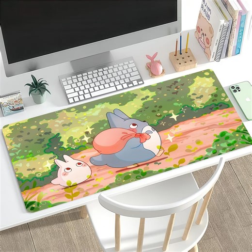 RGB Anime Mouse Pad, Kawaii Studio Ghibli Inspired Desk Mat, XXL Totoro Inspired Desk Mat, Cute Cartoon Desk Pad, Gift for Otaku - Etsy