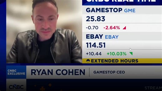 $GME #GME “Let’s see what happens.” 😉For those who don’t understand the missing link here, I will explain. It’s a legal trap in which they are trying to ensnare him and one which he not so deftly avoided. He must be careful not to make any forward looking statements which would violate securities law. Ryan Cohen reiterated the “half cash, half stock” offer, but what he’s not saying, because he legally cannot, is let’s see what happens to the price of GME stock if/when the eBay board accepts the