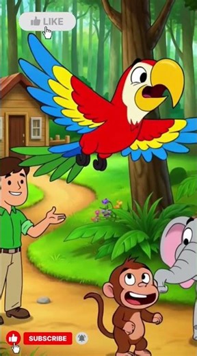 Parrot Copies Rescuer in Funniest Way! 🦜😂#shorts #FunnyBird #funnyanimals