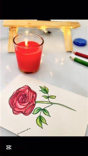 Beautiful Rose Drawing 🌹❤️ Easy Line Art to Color | Satisfying Drawing #shorts #art #drawing #easy