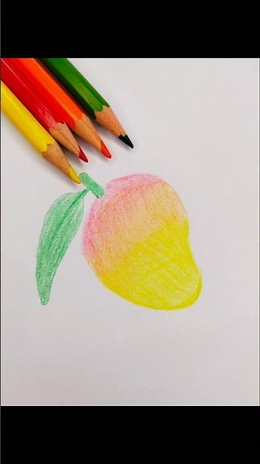 "Easy Mango Drawing | Simple and Colorful Art for Beginners"