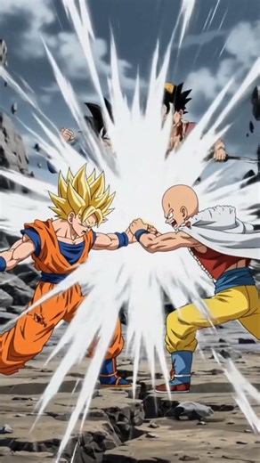 goku kakashi vs luffy one punch man fight #anime #gokugoku