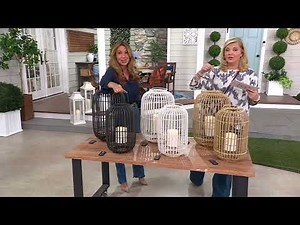 Luminara Indoor/Outdoor Flameless Woven Lantern on QVC