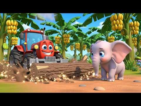 Baby Monkey and Baby Elephant Use a Crane to Fix a House | Kids Storytime