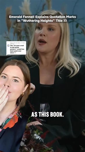 Film Sis on Instagram: "“Wuthering Heights” title explained!! 👀 Emerald Fennell explains the quotation marks around “Wuthering Heights” — and all the “it’s only a nod to old movie posters” people in my comments are gonna want to see this one… #wutheringheights #wutheringheightsmovie #emeraldfennell #margotrobbie #jacobelordi"