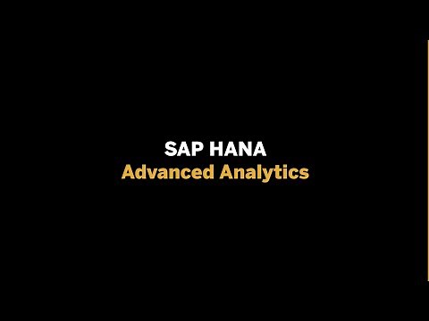 SAP HANA - Do you know Advanced Analytics?