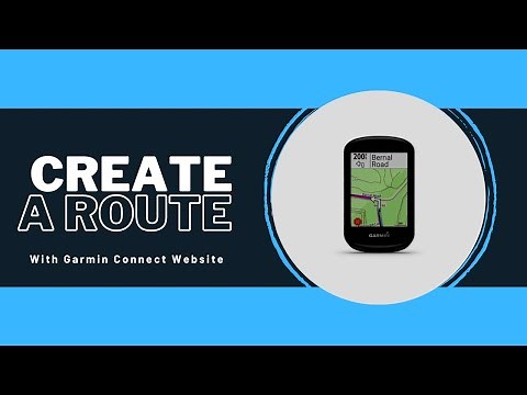 How to create a course in Garmin Connect.