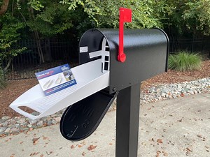 Deluxe Large Mailbox - Black Textured - With My Mail Crate Sliding Mailbox Tray, Mailbox Insert, Extender - Etsy
