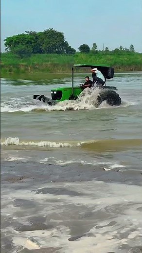 John Deere Tractor Extreme Stunt in Water 🚜 | Power, Balance & Off-Road Performance Test #johndeere