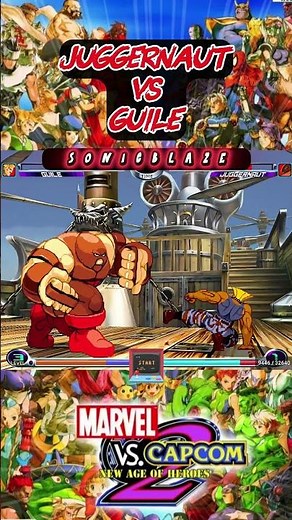 JUGGERNAUT destroys GUILE in Marvel vs Capcom 2 🔴🎖️