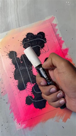 Painting ‘C’ with creative techniques! #paintingideas #painting #creativeart #lettering #shorts