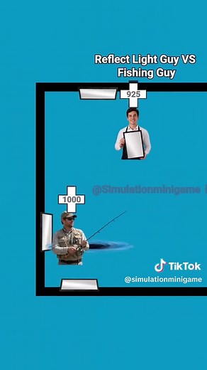 Light Guy vs. Fishing Guy Simulation Battle