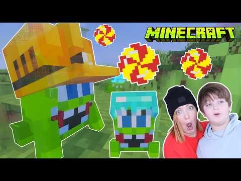 Minecraft for kids: Cut the Rope and Meet Om Nom | Kids Gaming with Ima and Jessy