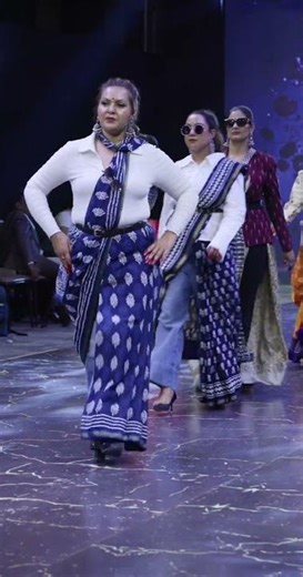 Walking the ramp in timeless traditional sarees, celebrating culture with confidence & individuality
