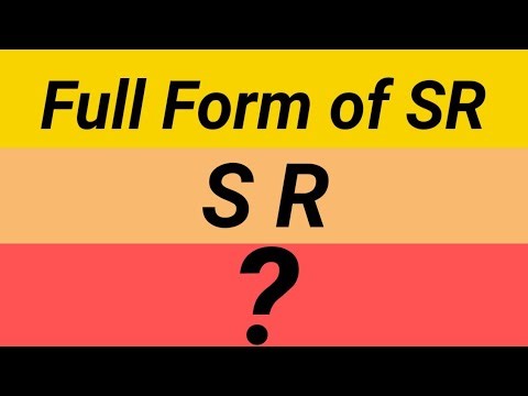 S R Full Form for Election / चुनाव के लिए एसआर का फुल फॉर्म