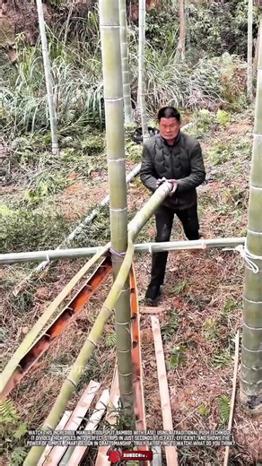 Smart DIY Tool For Manual Splitting Of Bamboo Poles