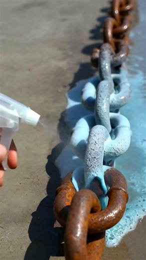 Satisfying Rust Removal on Steel Chain Link 🧲 | Full Chemical Reaction & Deep Clean