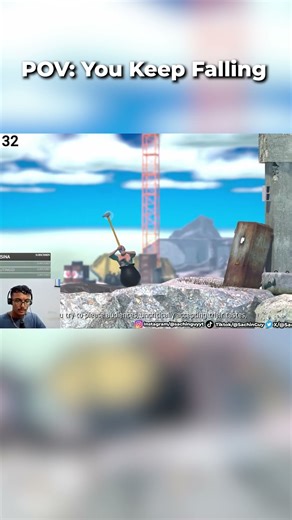 This game bro #fyp #gettingoverit #falling #reaction #gaming #funny